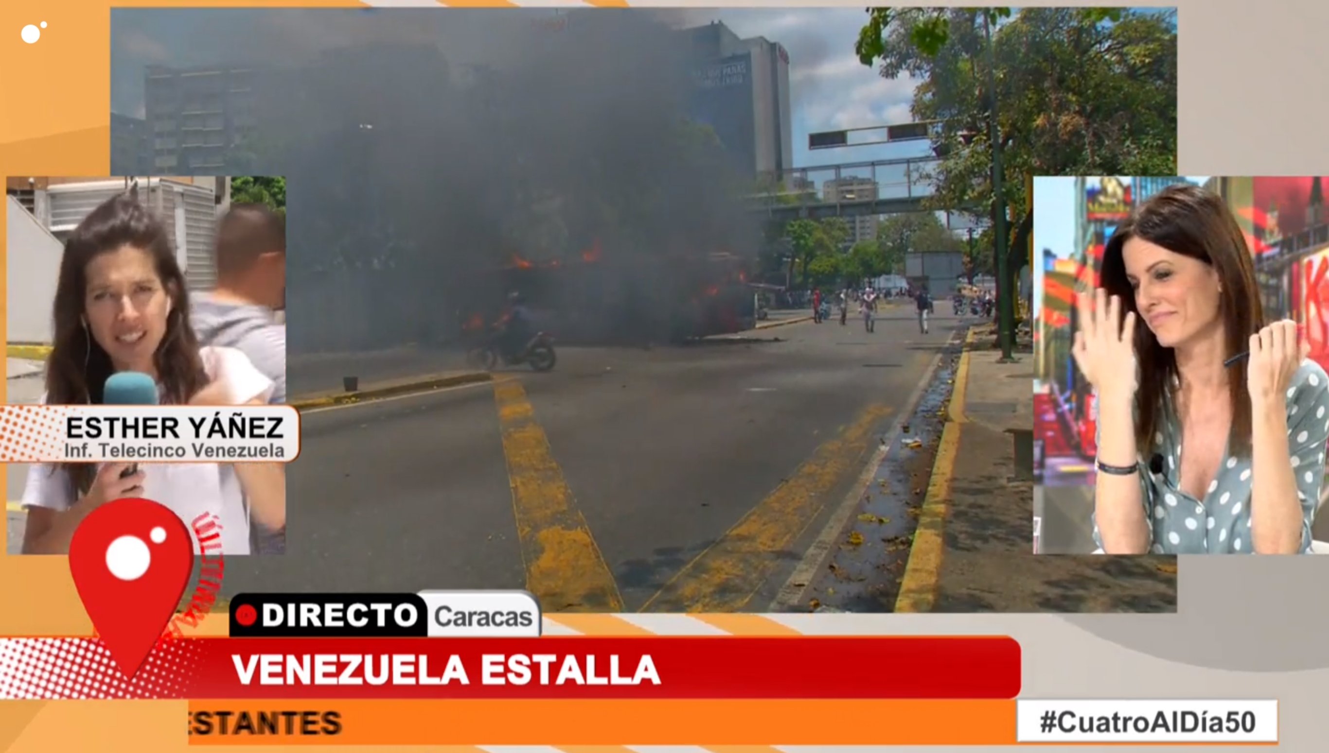 Una reportera planta cara a la ultra Cristina Seguí: "Maduro no es un dictador"