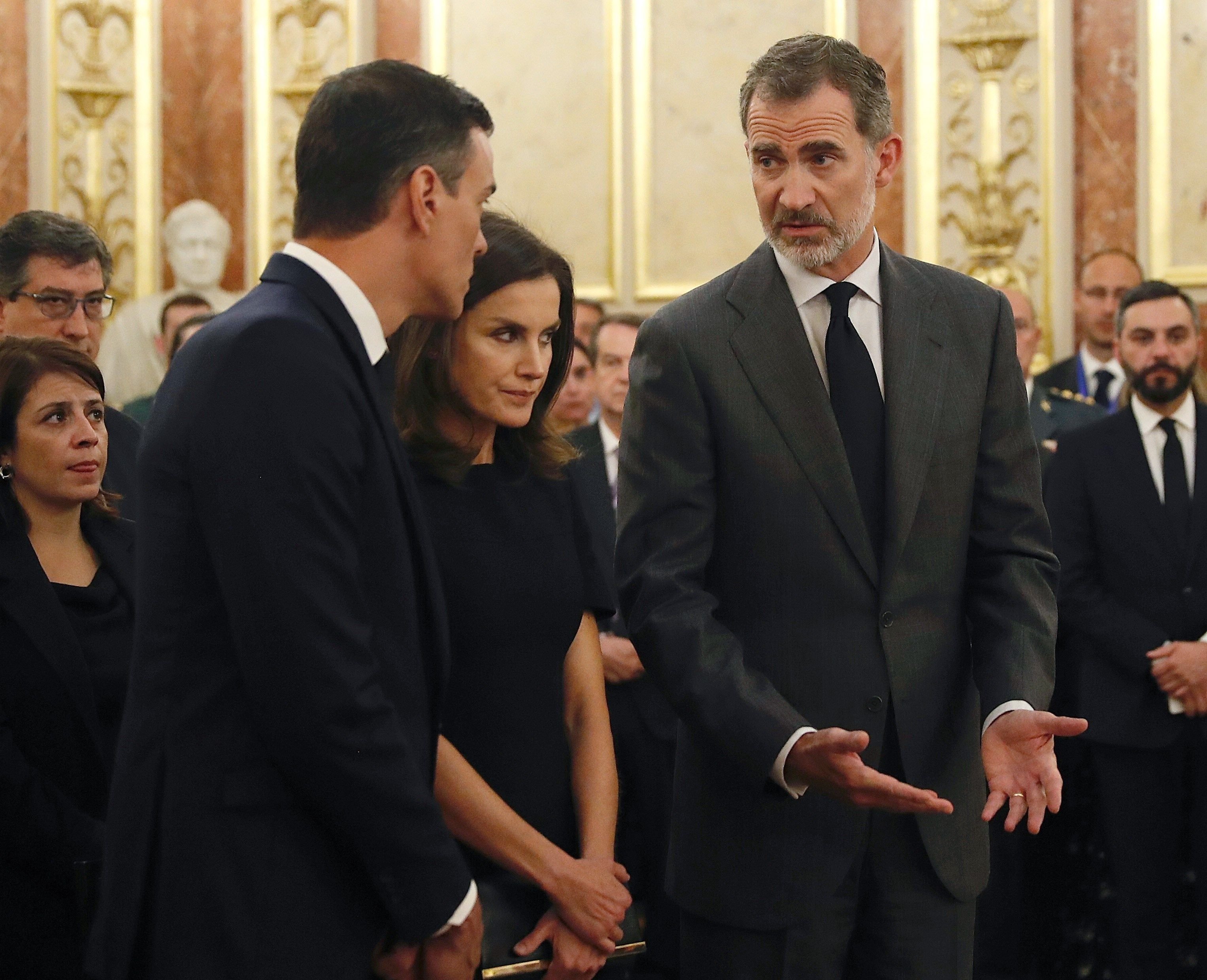 La cara de odio de Letizia: por Pedro Sánchez y por tener que ir a Telecinco