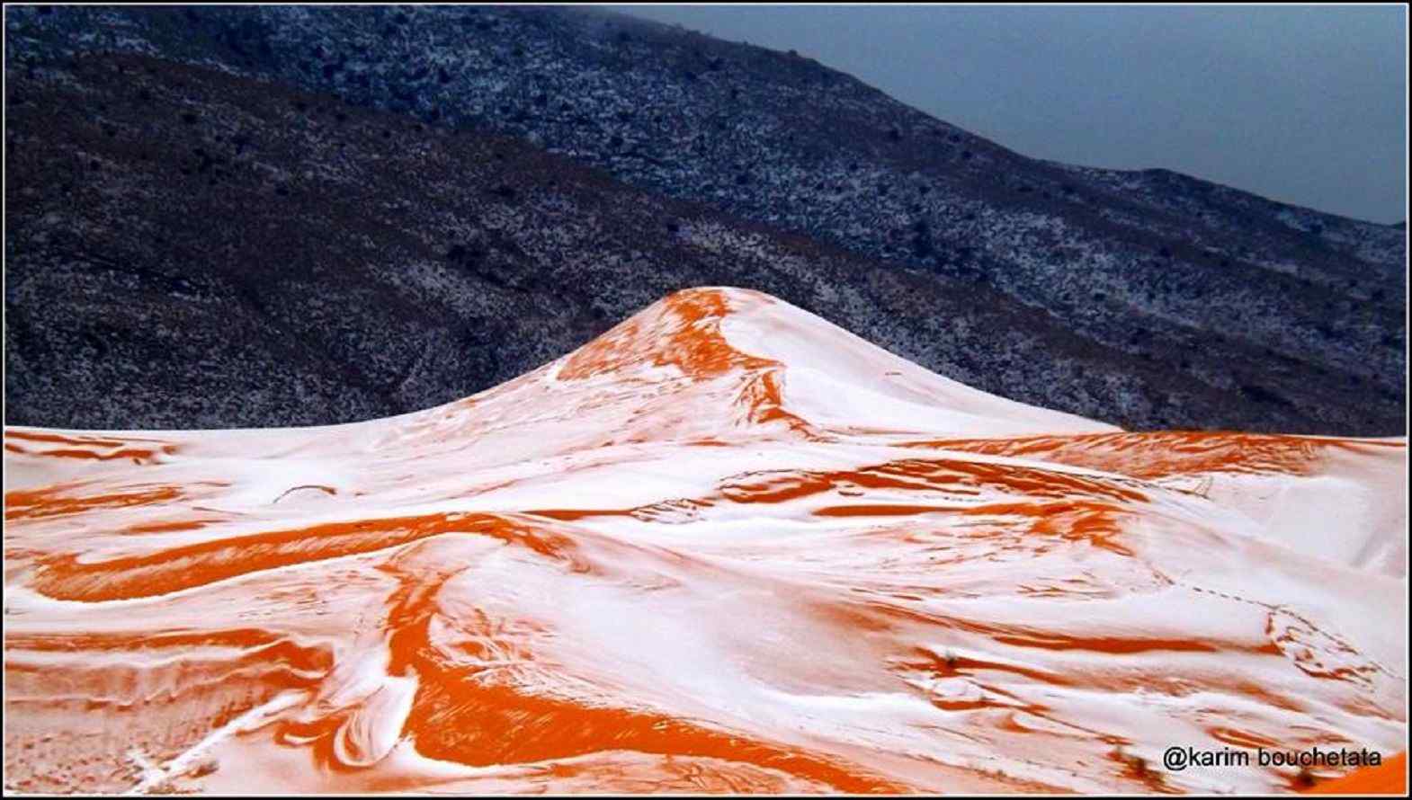 Nieva (y cuaja) en el desierto del Sáhara tras 37 años