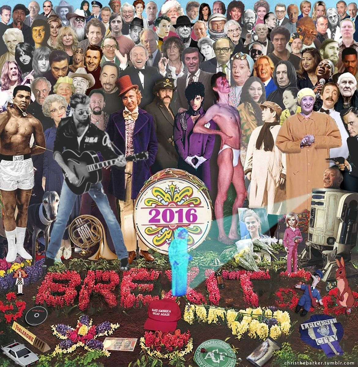 El póster de los famosos que nos han dejado este 2016