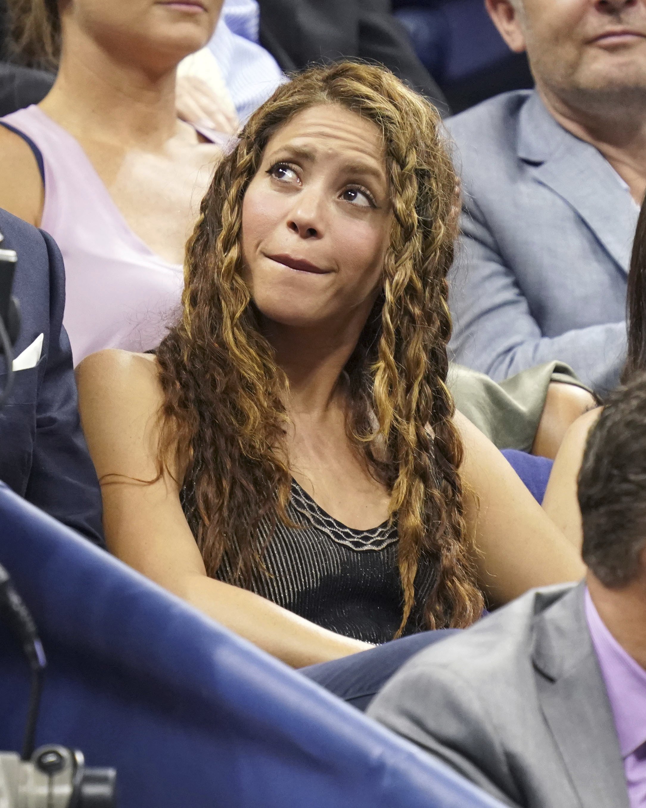 Fotos inéditas de Shakira (con trenzas) y Piqué viendo a Nadal en Nueva York