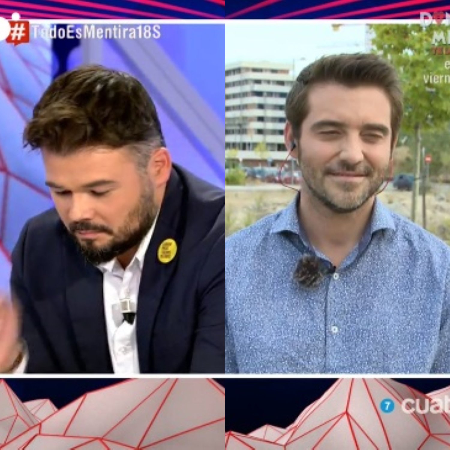 Sopapo brutal de Rufián a Negre en directo en el programa de Risto