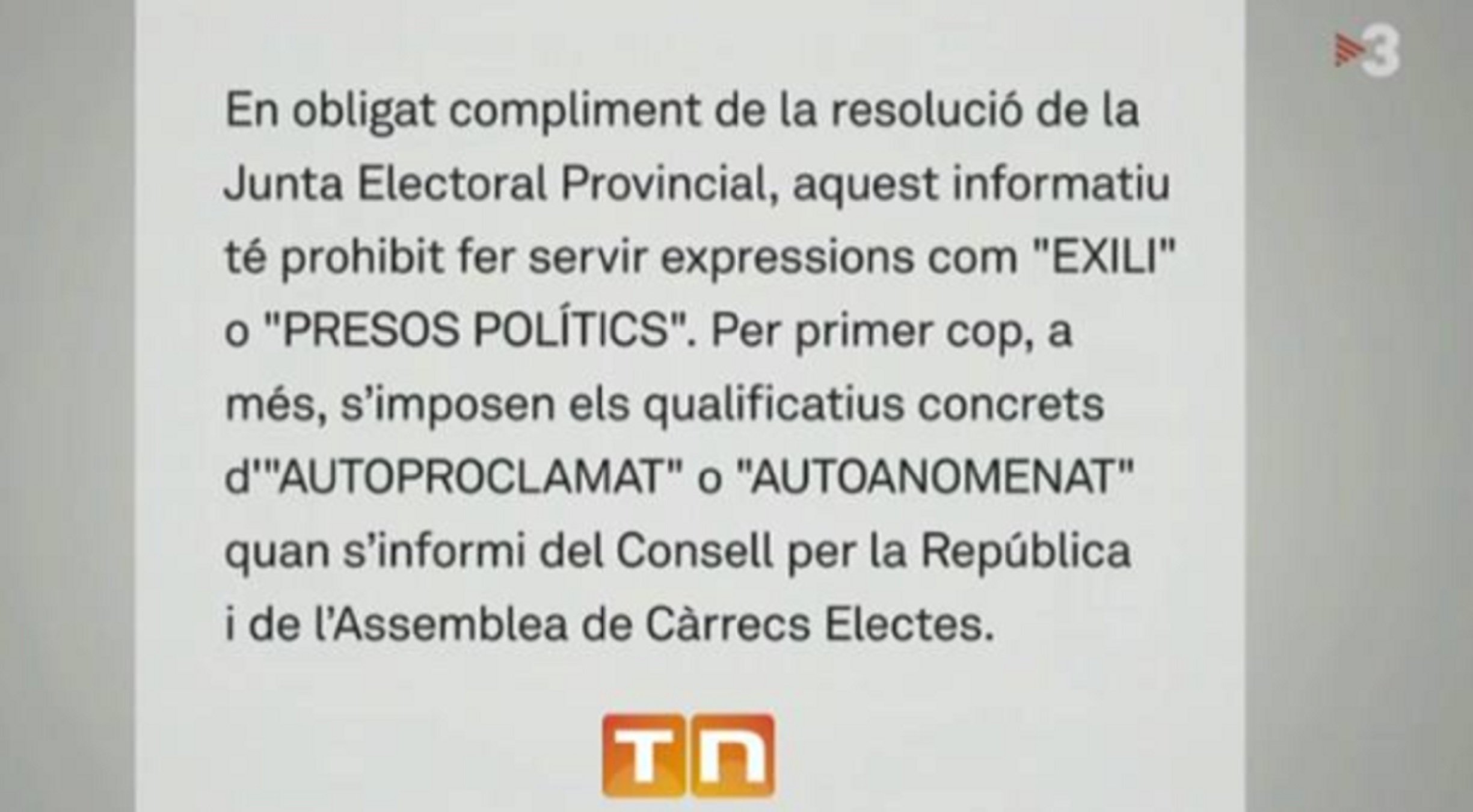 "¿Presos políticos? Seguiremos diciéndolo": una tele se solidariza con Catalunya