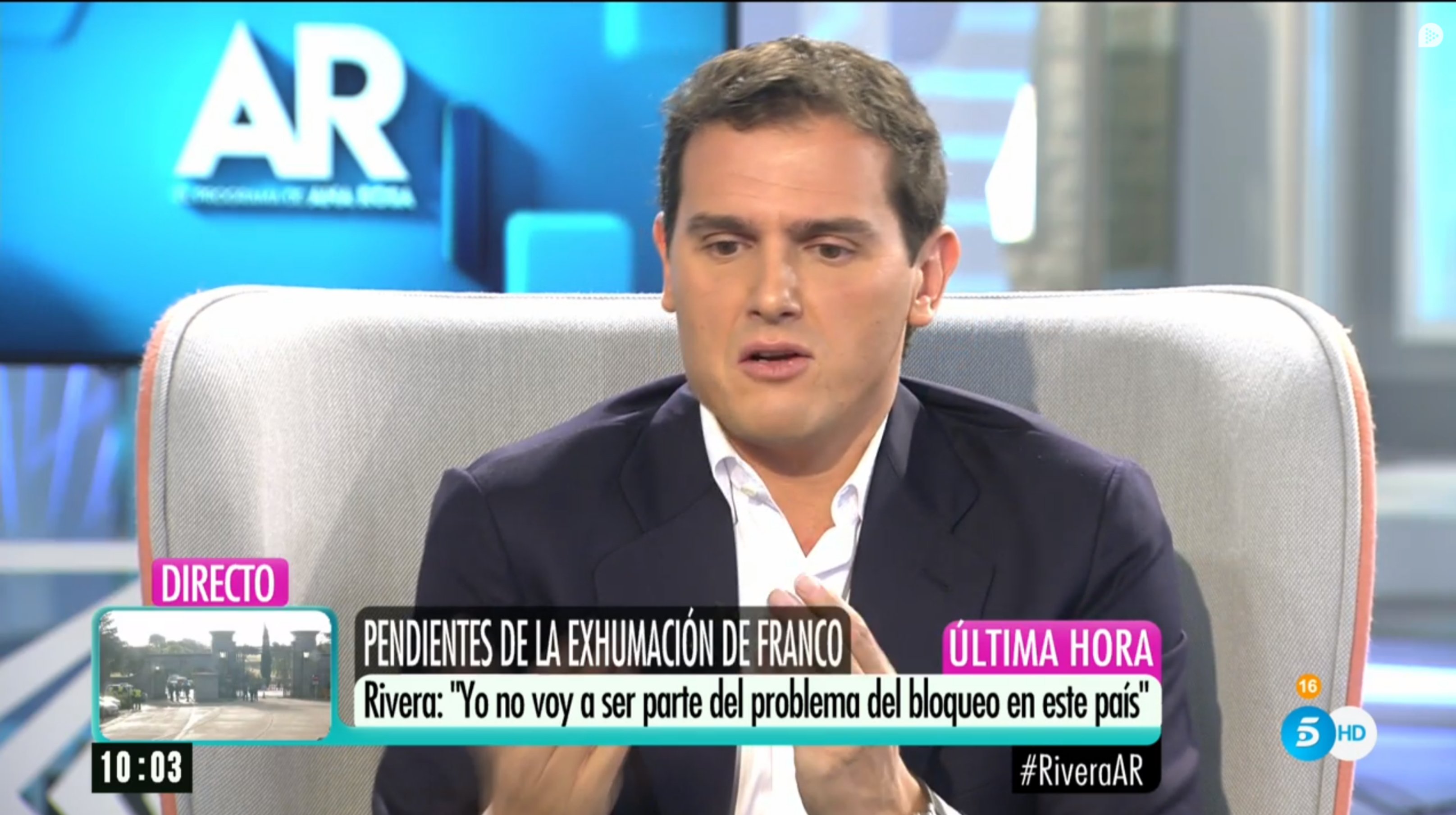 La cara dura d'Albert Rivera amb Ana Rosa: "Mi ego me importa un bledo"