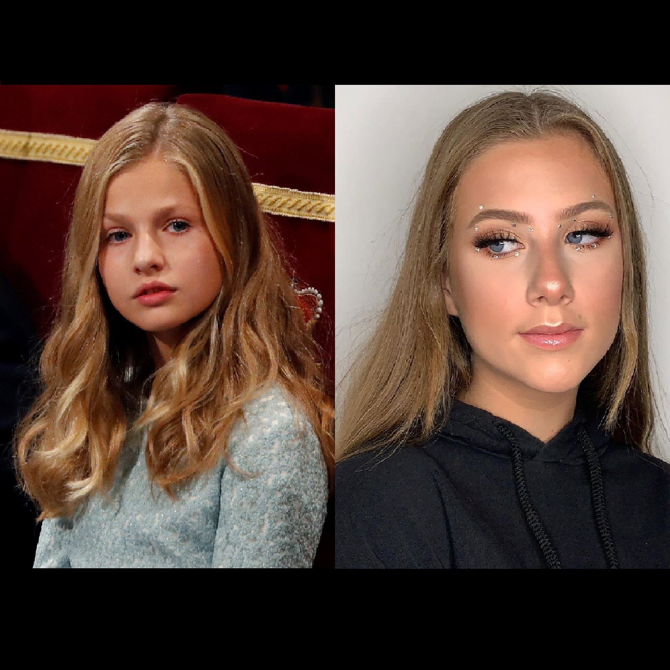 Zarzuela infantiliza a Leonor: 14 años y parecen 10; la noruega se maquilla