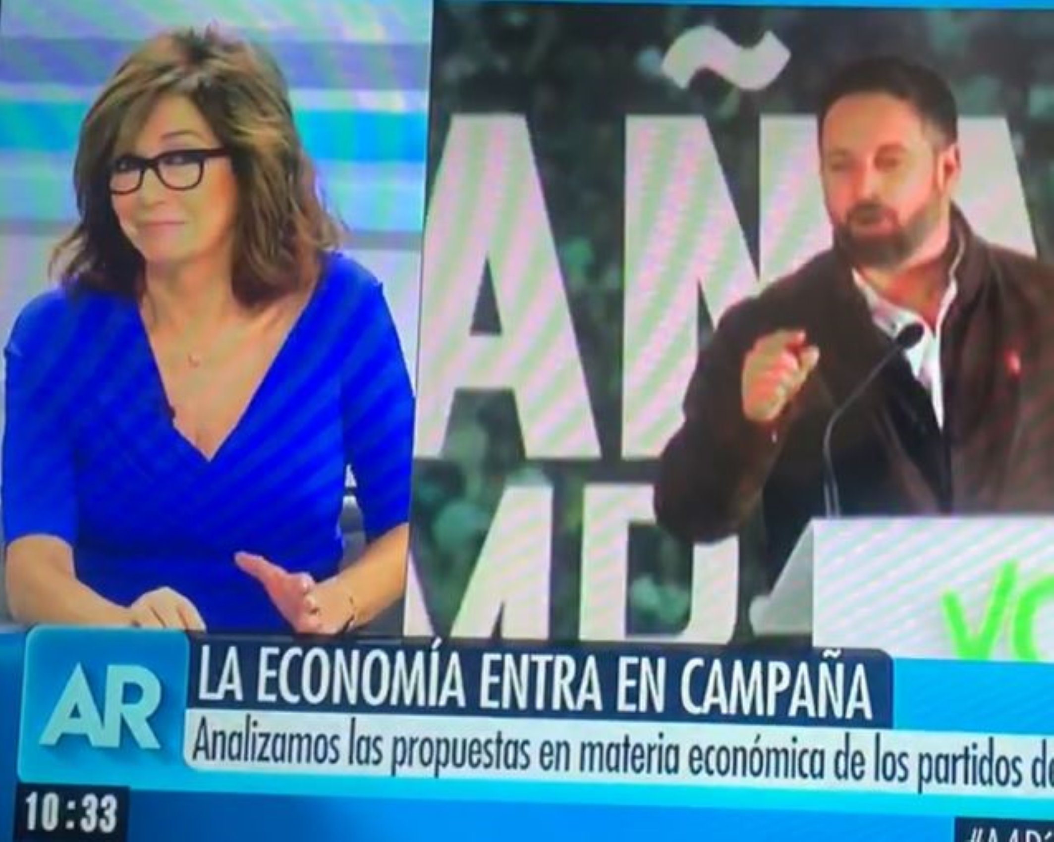 La cara d'Ana Rosa Quintana quan 'li toquen' VOX: "¿Y qué pasa en Catalunya?"