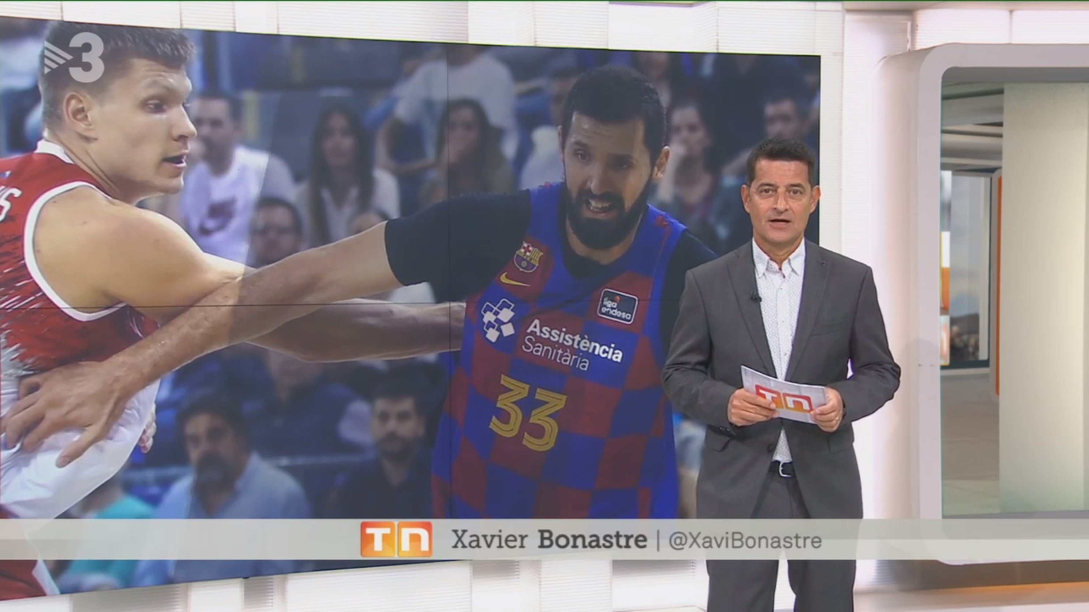Emocionante retorno de Xavier Bonastre al TN migdia de TV3