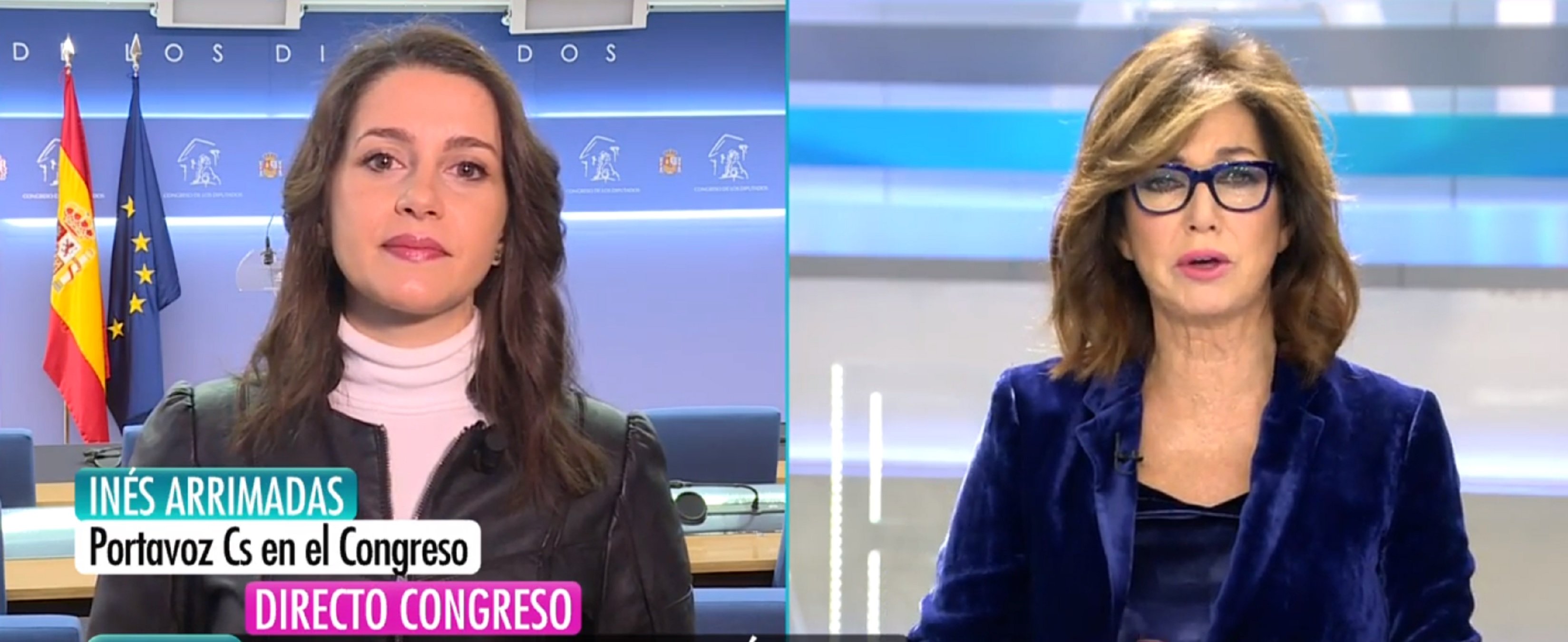 La reacció d'Ana Rosa quan Arrimadas la confon i l'ensorra dient-li "Susanna"