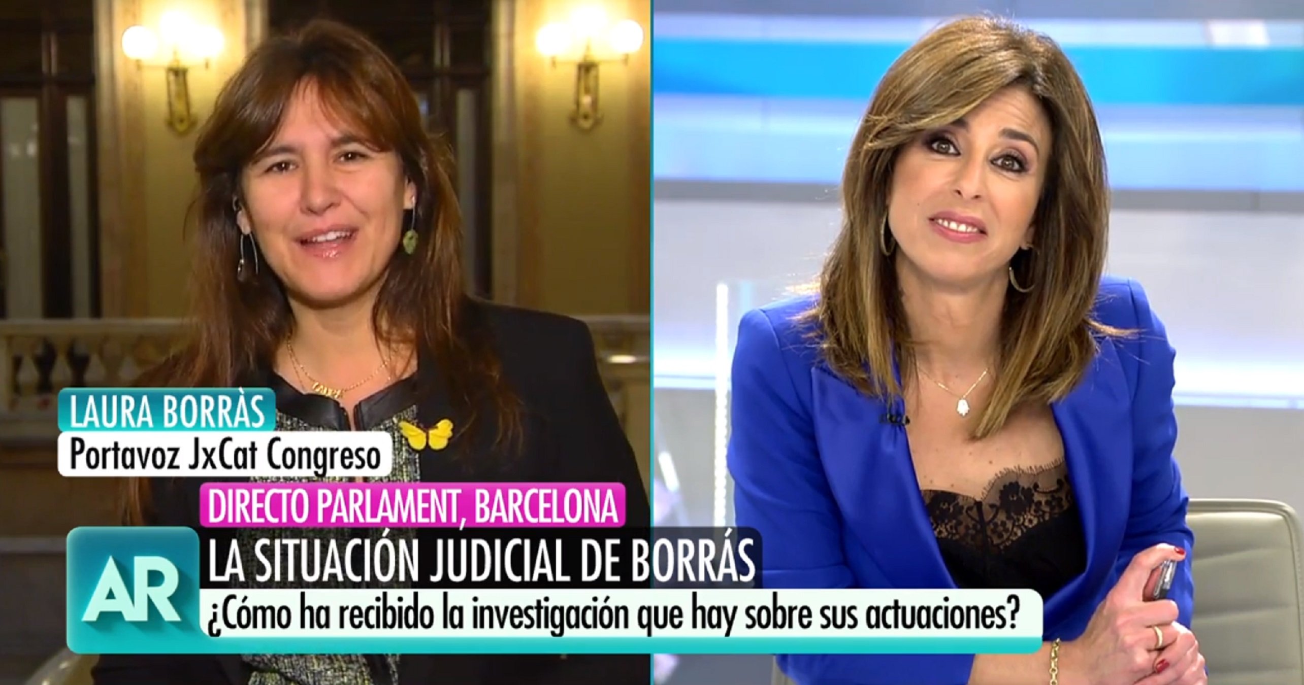 Bolet antològic de Laura Borràs a una presentadora d'Ana Rosa per anar de sobrada