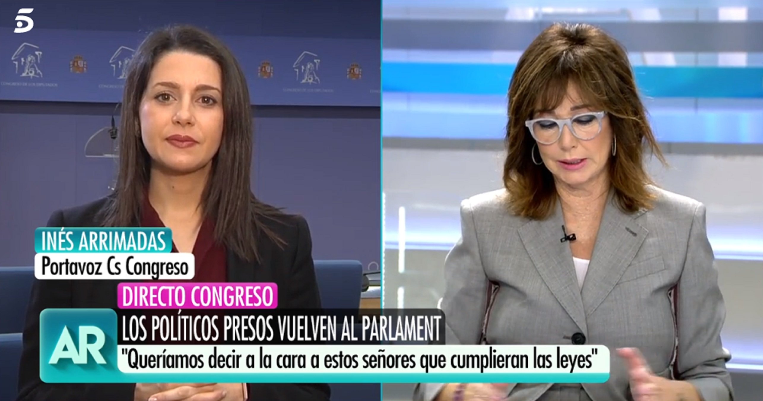 Grotesca aparición de Arrimadas con Ana Rosa y la red explota: "Ratas"