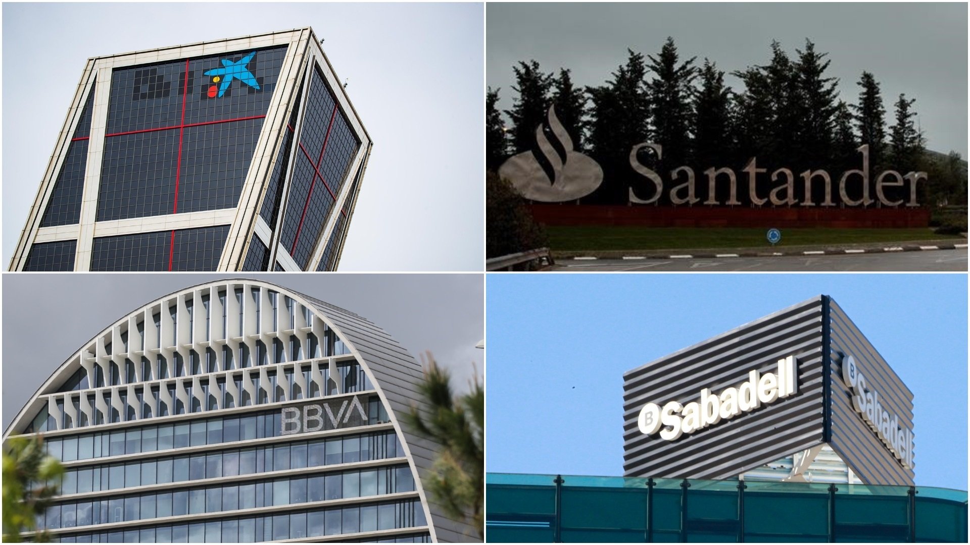 Sede de CaixaBank, Banco Santander, BBVA y Banc Sabadell