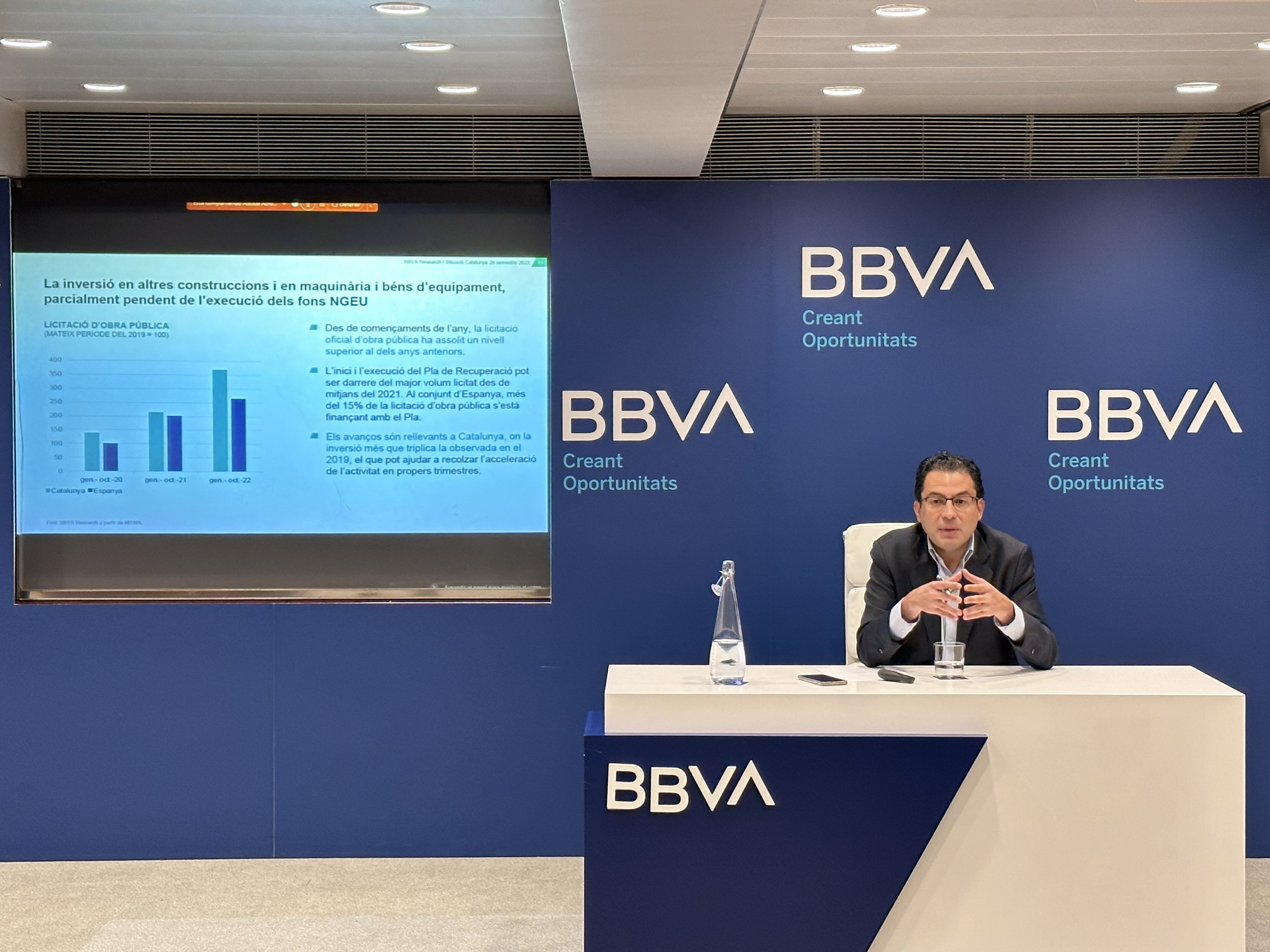 La economía catalana se desacelerará hasta el 1,5% en el 2023, según el BBVA