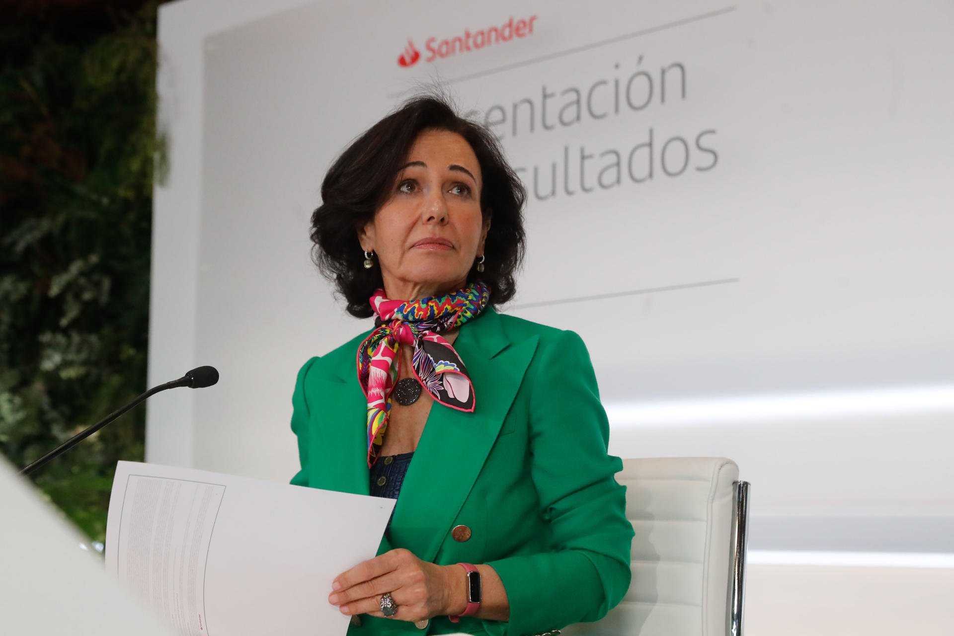 La presidenta del Banco Santander, Ana Botín