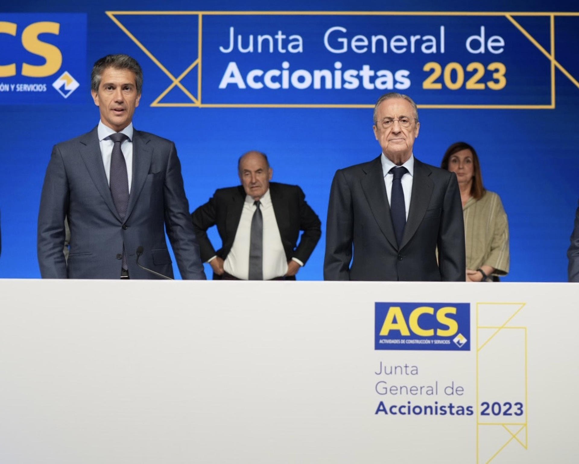 Florentino Pérez, reelegido presidente de ACS: "No se nos ha pasado por la imaginación mover la sede"