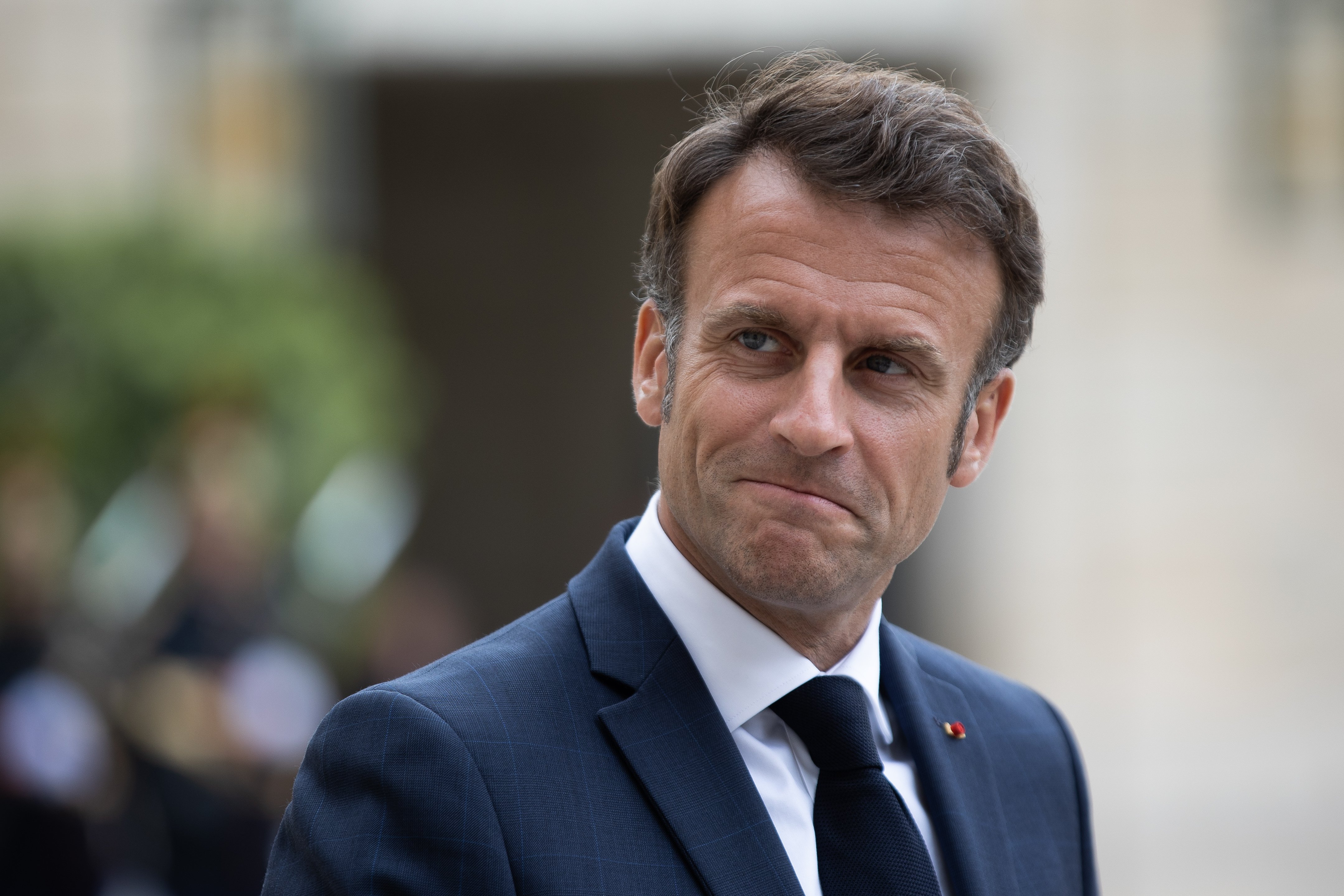 EuropaPress 5308723 june 28 2023 paris france france president emmanuel macron adresses the