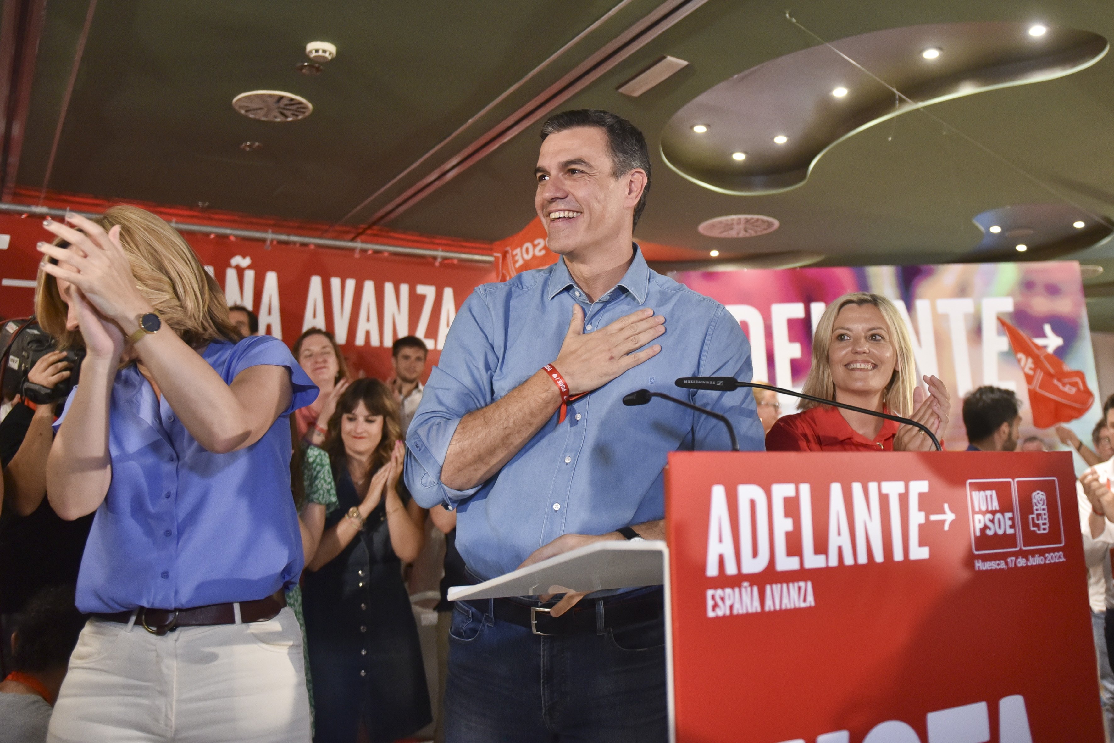 Pedro Sánchez, en campaña electoral. Europa Press