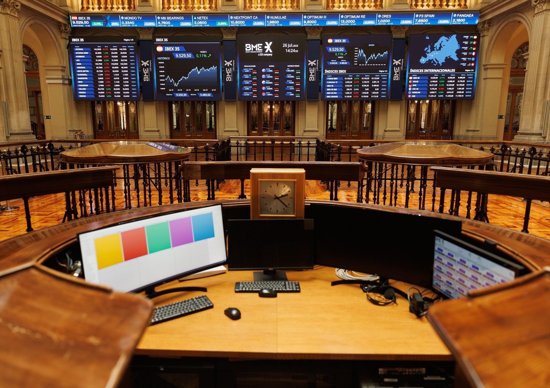 El IBEX 35 sube un 0,85% y roza los máximos del año a la espera de los bancos centrales