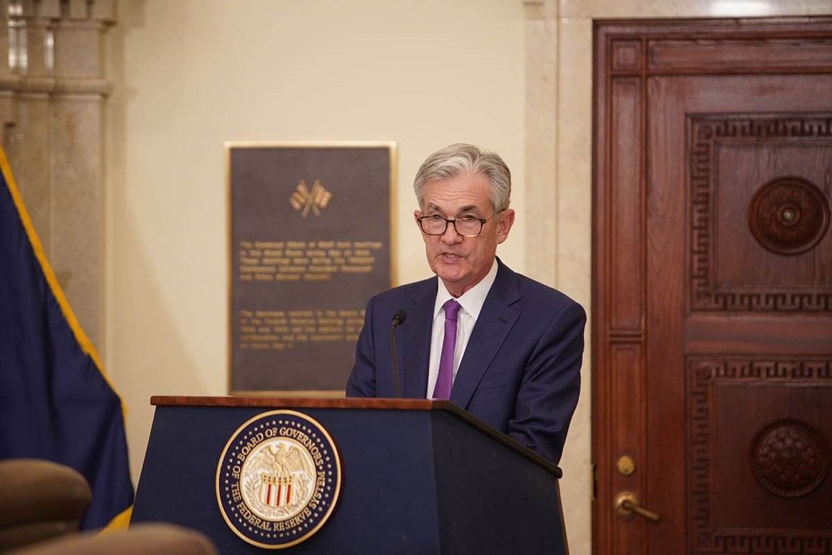 EuropaPress 4025221 presidente fed jerome powell intervencion acto 04 10 2019