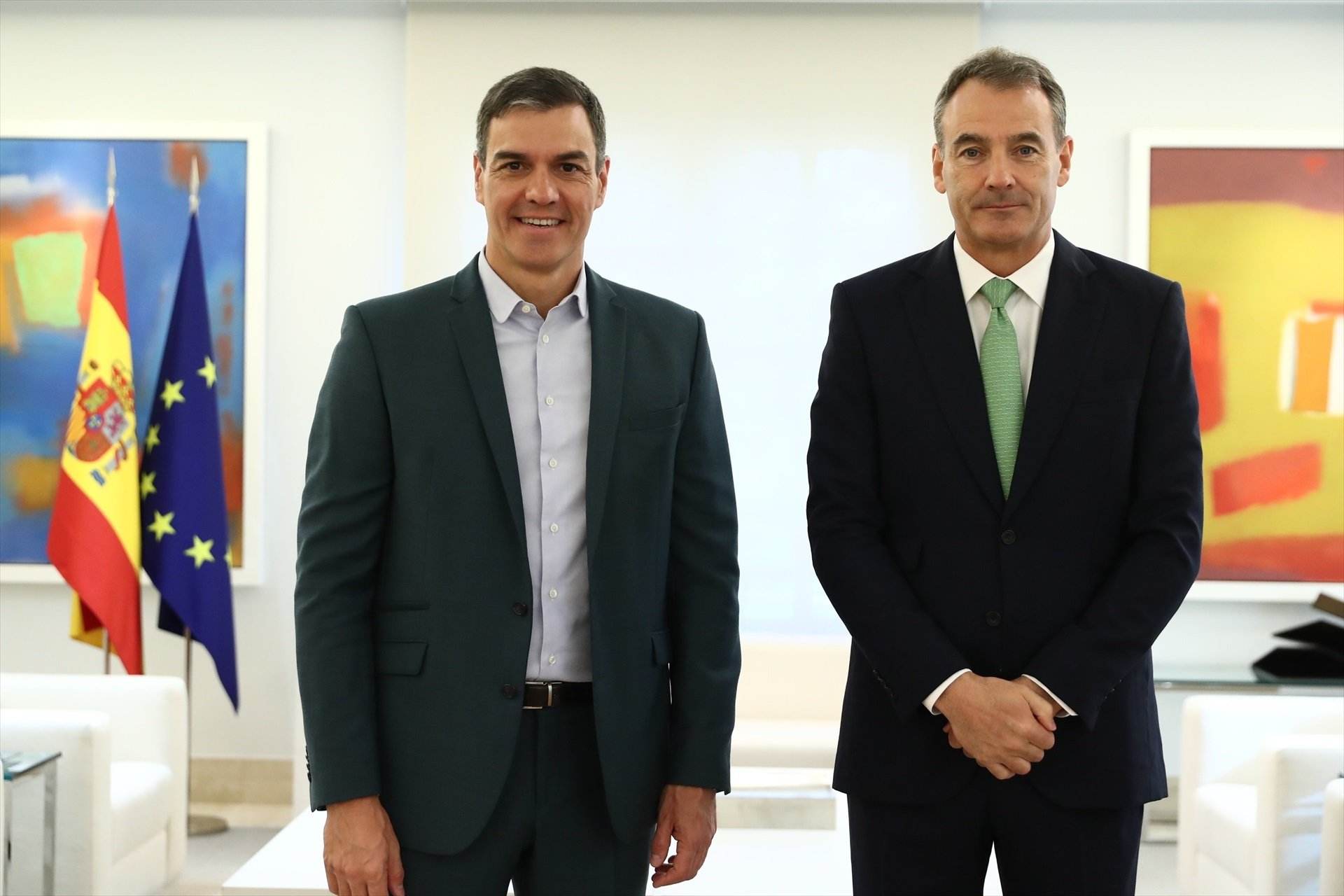 Bernard Looney CEO BP y Pedro Sánchez / EP