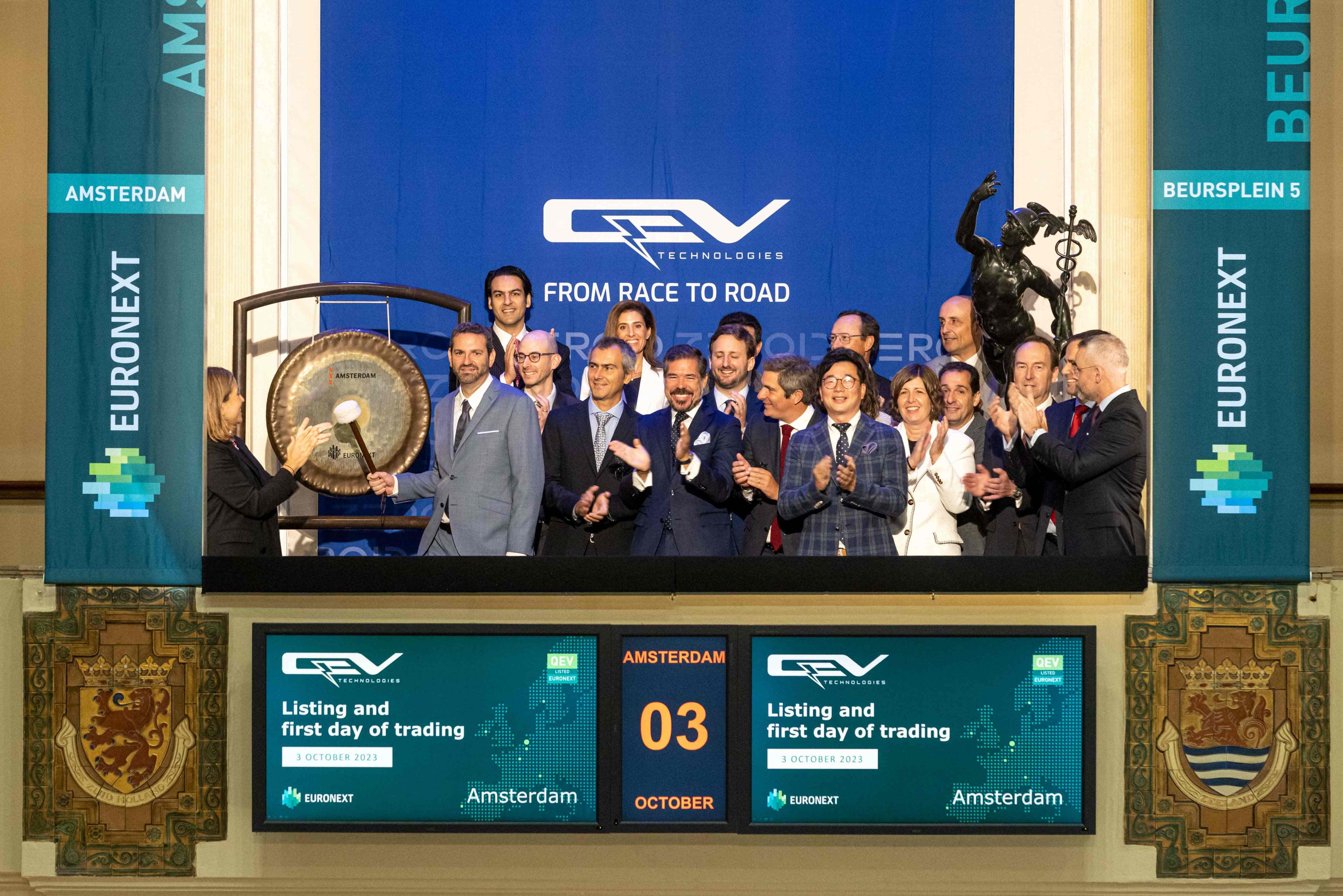 QEV cierra su estreno bursátil en Ámsterdam con un retroceso del 2%