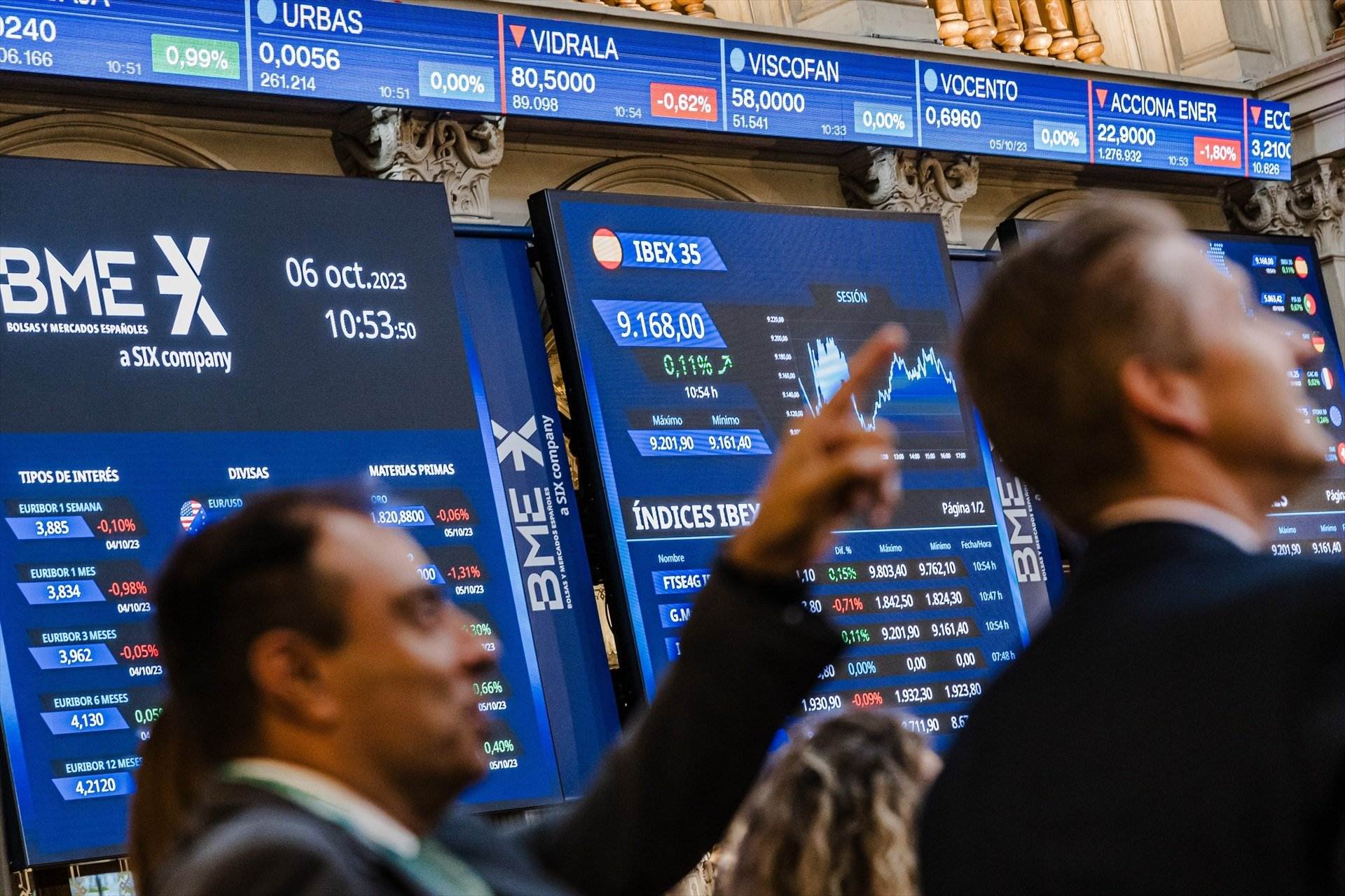 L'Ibex obre la setmana per sota dels 9.200 punts en plena guerra entre Israel i Palestina