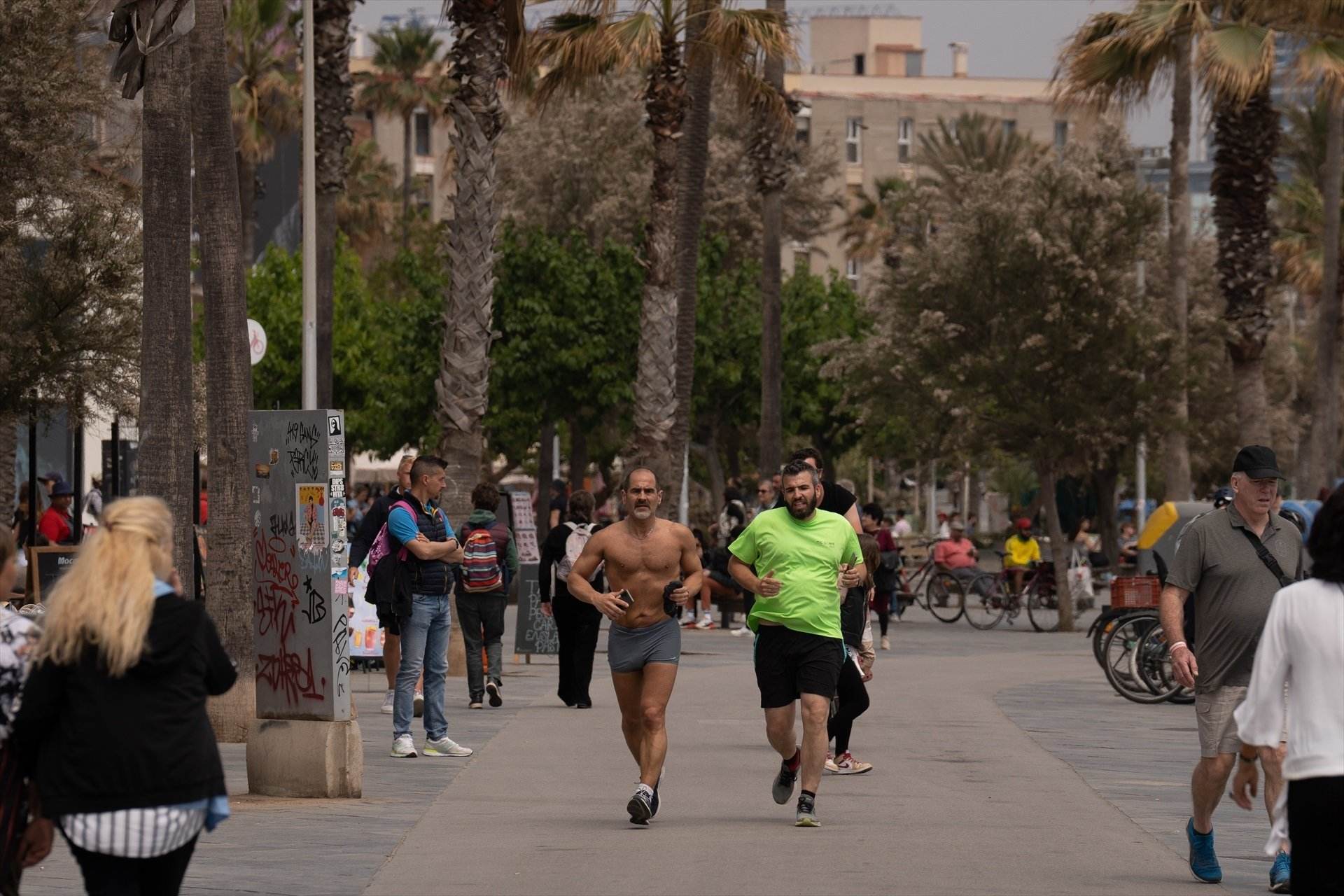 EuropaPress 5147886 varias personas aprovechan buen tiempo dar paseo paseo maritimo playa