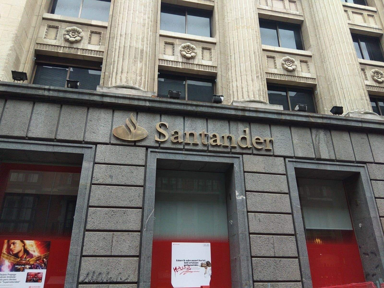 Una oficina del Banco Santander