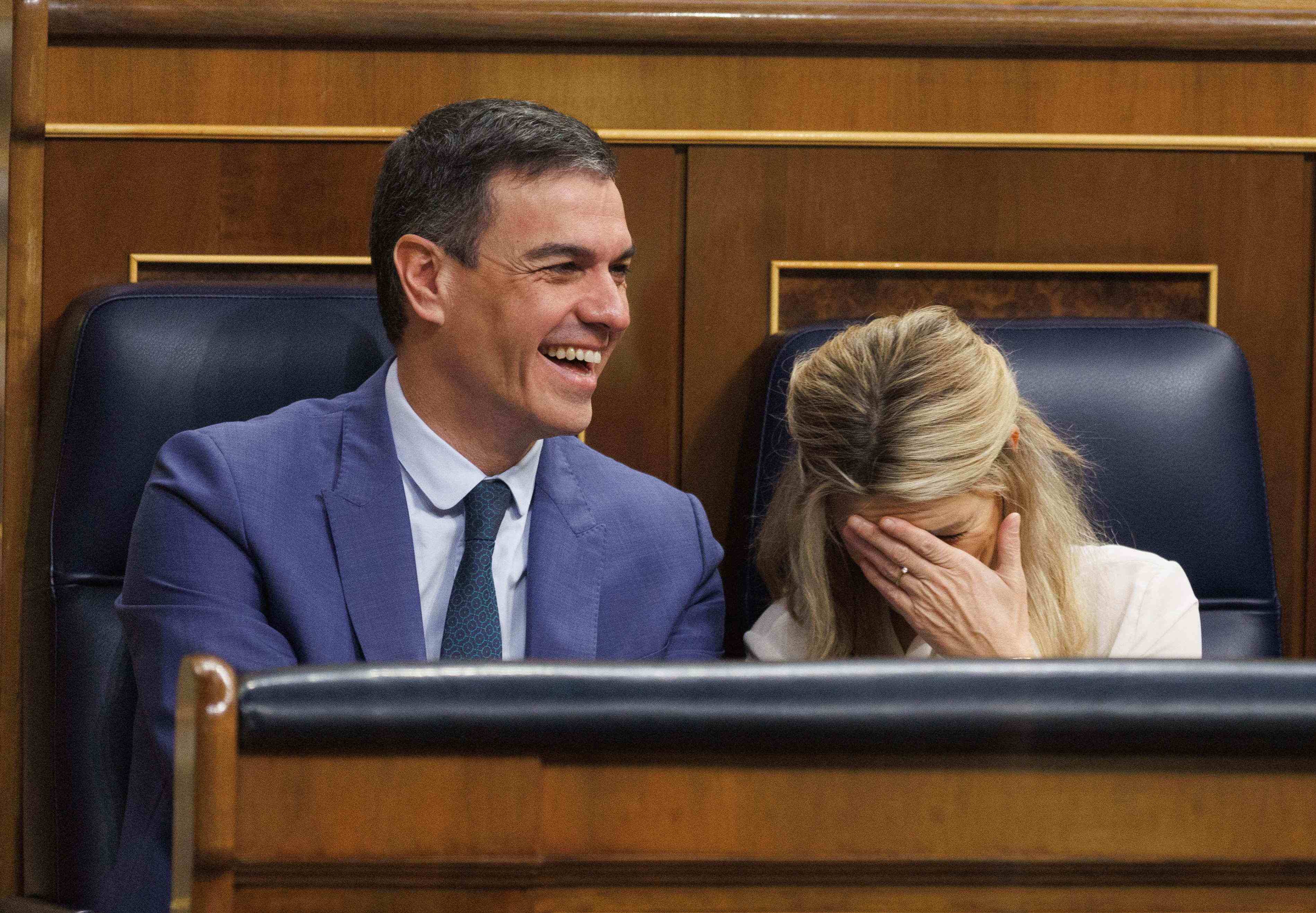 El presidente de Gobierno, Pedro Sánchez, y la vicepresidenta segunda, Yolanda Díaz. Europa Press