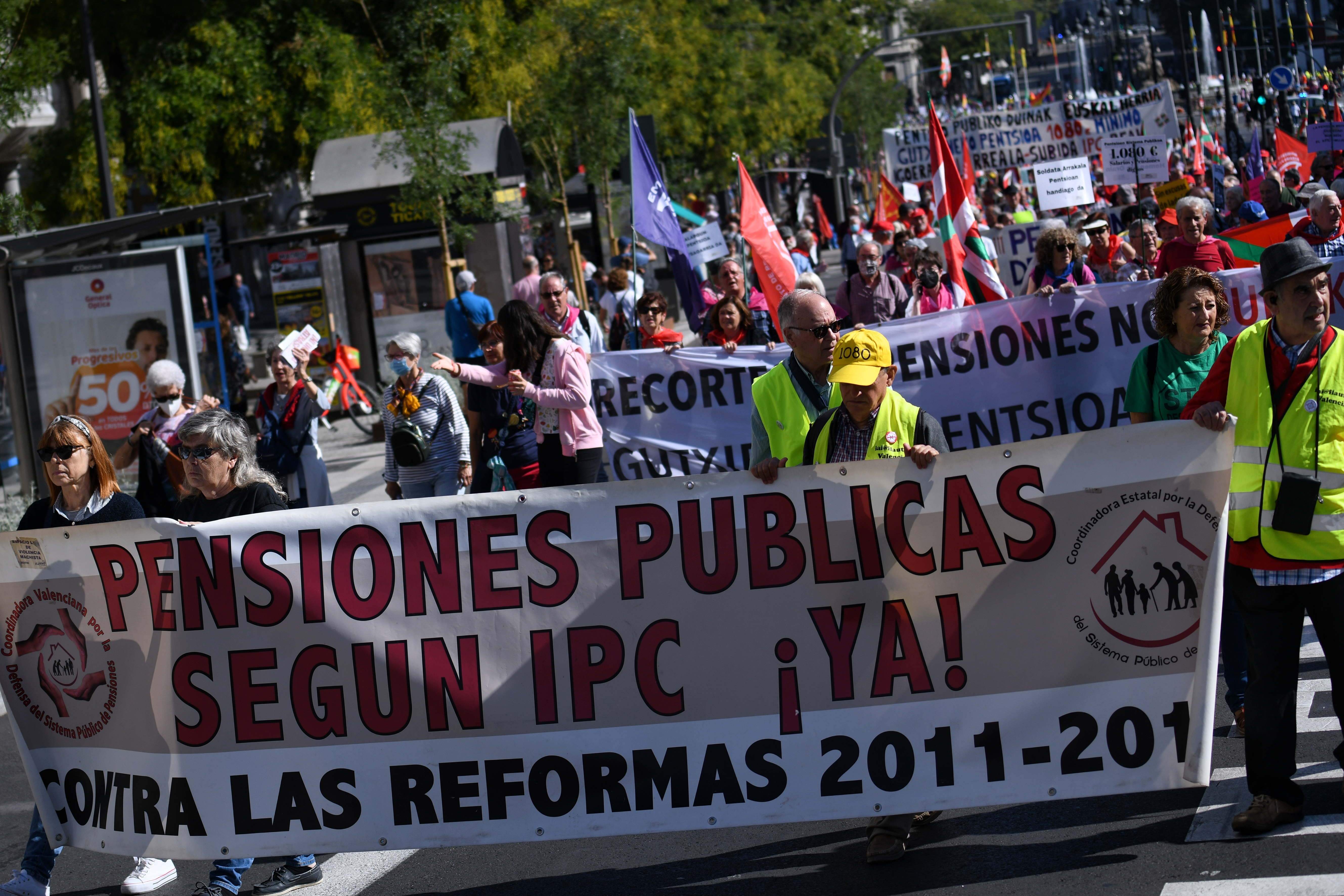 Manifestacion a favor de las pensiones. EP