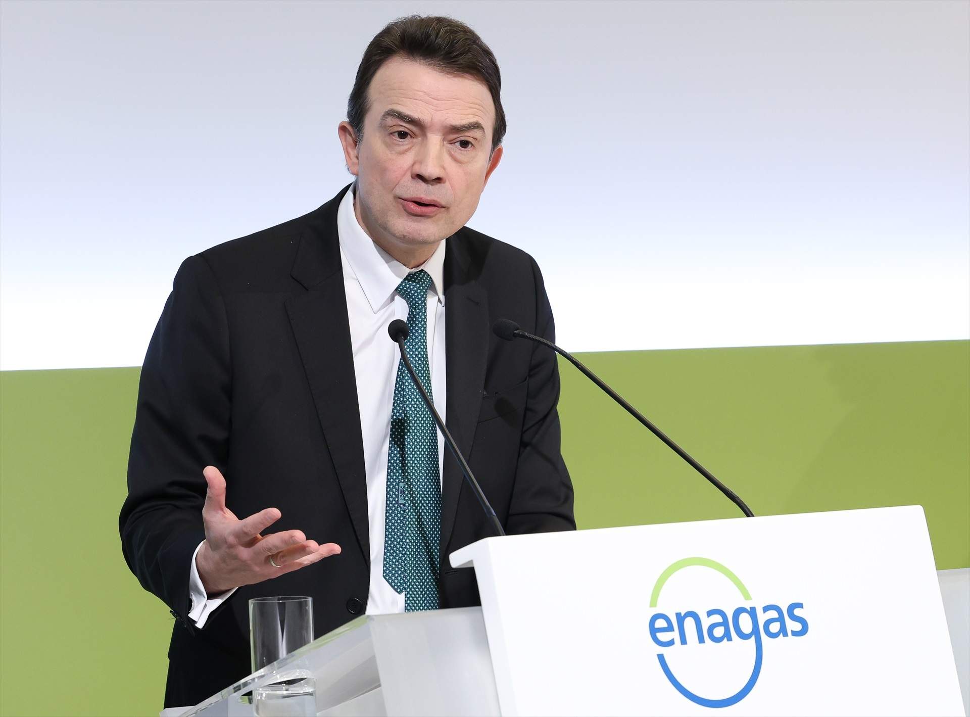 El consejero delegado de Enagás, Arturo Gonzalo, interviene durante la Junta General de Accionistas de Enagás / Europa Press