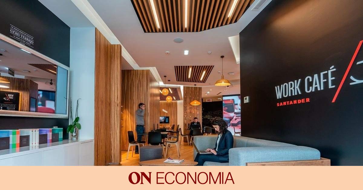 El Santander reduce el horario de sus oficinas Work Café