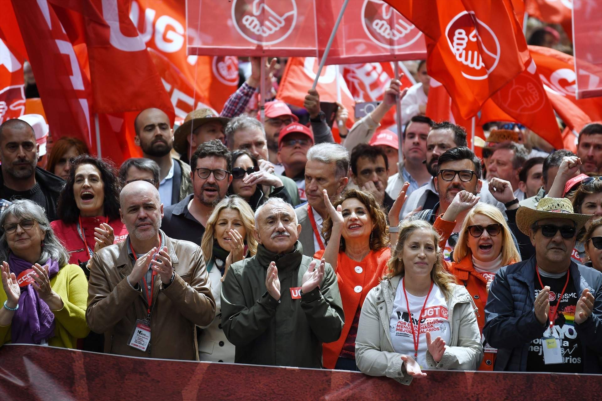 unai sordo yolanda diaz manifestacion 1 mayo europa press
