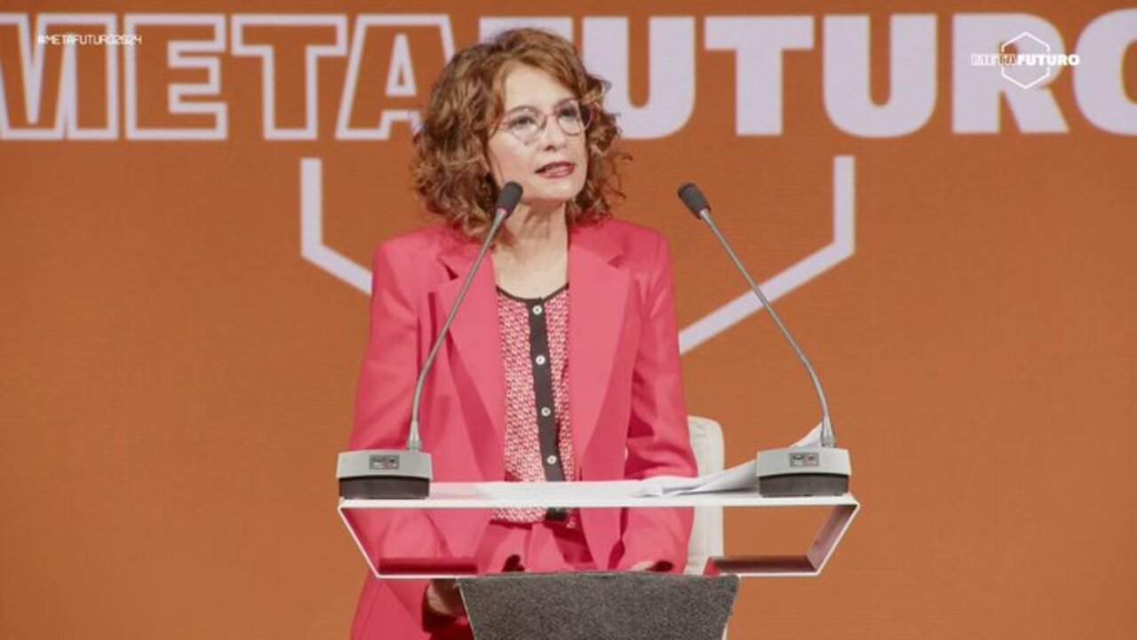 La ministra Montero durante su intervención en la jornada 'Metafuturo'