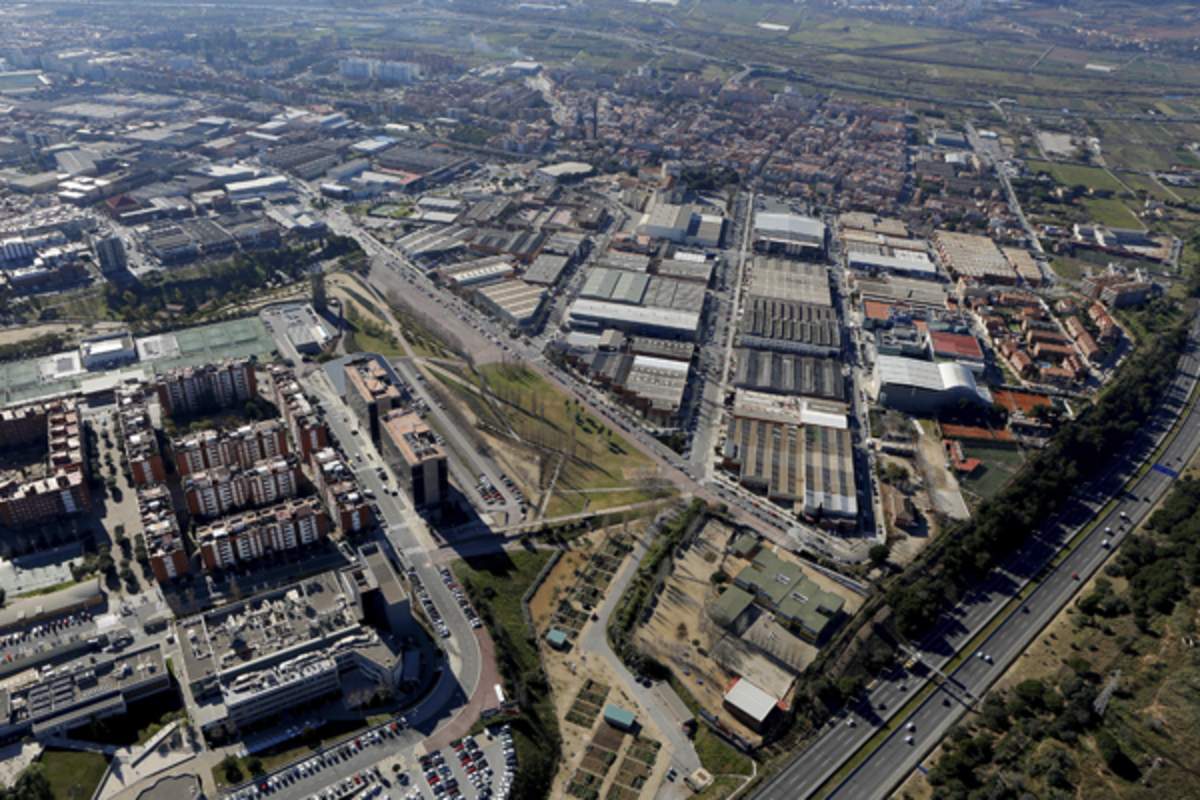 Vista áerea del polígon industrial de Sant Joan Despí