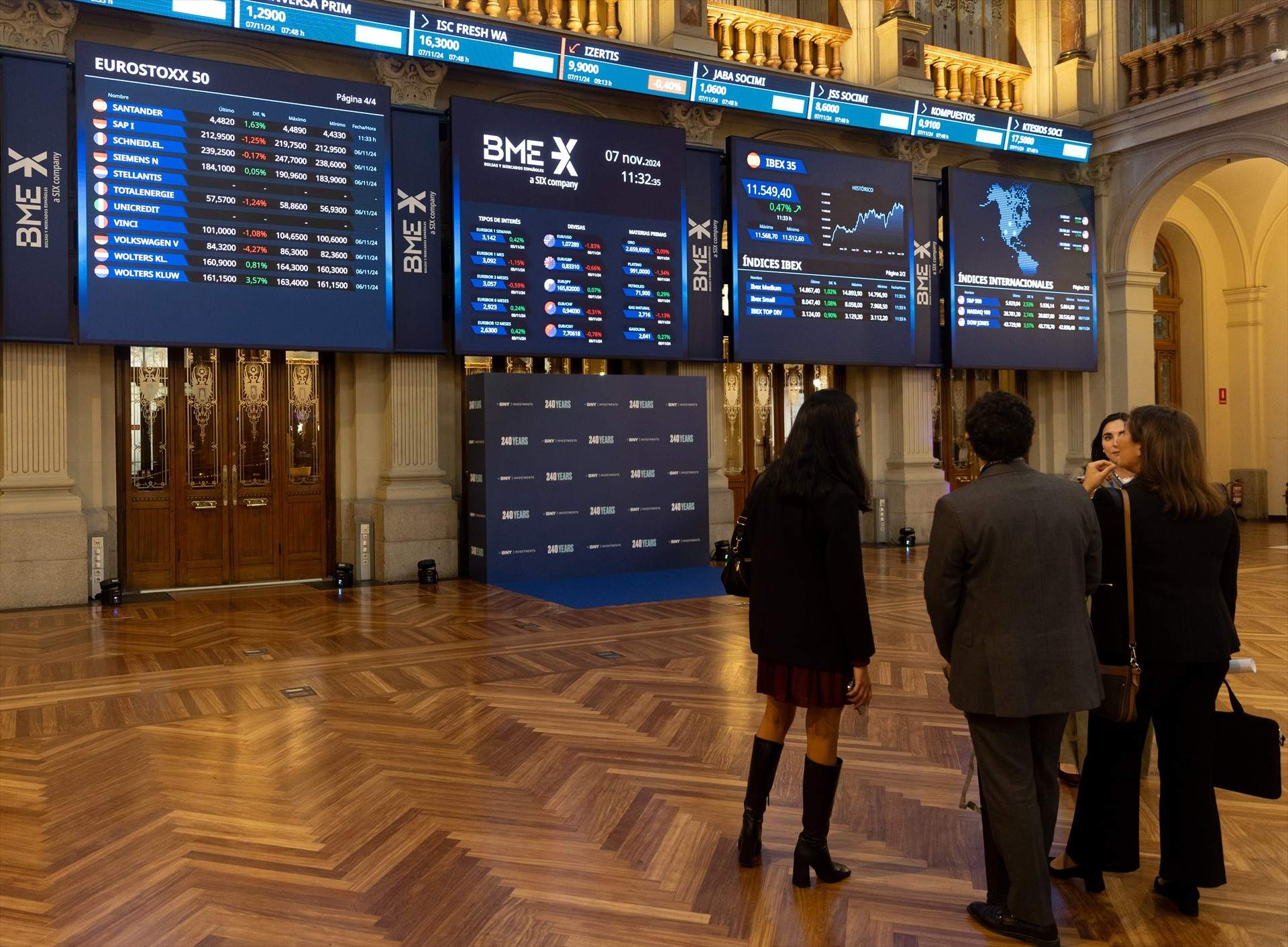 L'Ibex-35 cau un 1,3% davant de temors de guerra comercial, però aguanta els 12.200 punts