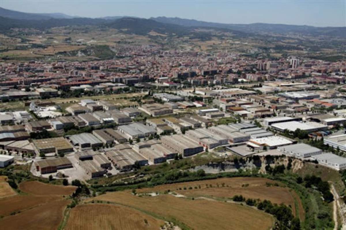 Vista aéria del polígon industrial Les Comes, a Igualada (Barcelona)