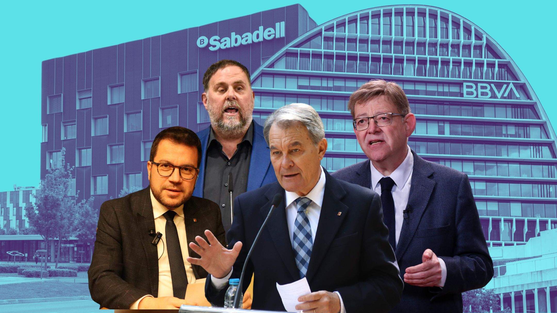 Artur Mas, Oriol Junqueras i Ximo Puig reclamen al govern espanyol que freni l’opa al Sabadell
