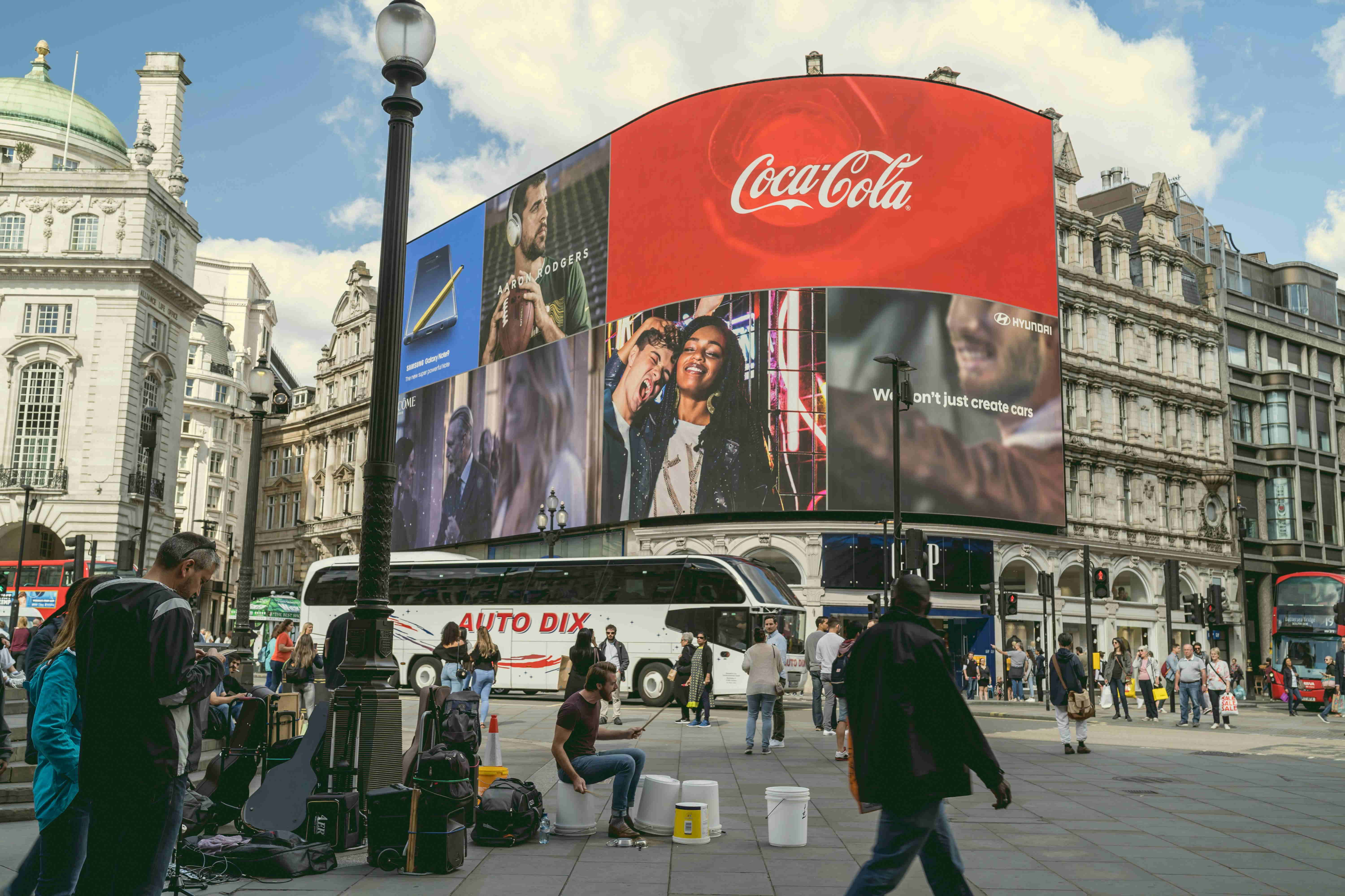 Anuncio de Coca cola en Londres.