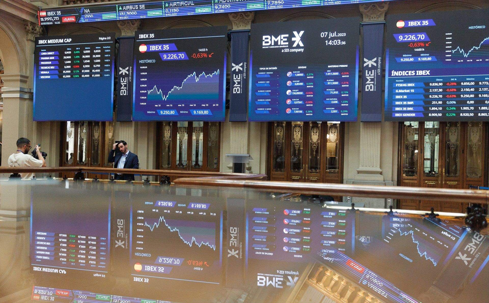 La banca empeny l'Ibex-35 aquest divendres, que ja supera els 15.300 punts