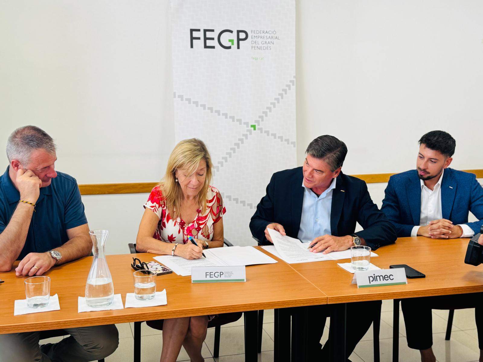 Pimec y la Federació Empresarial del Gran Penedès firman un acuerdo de cooperación