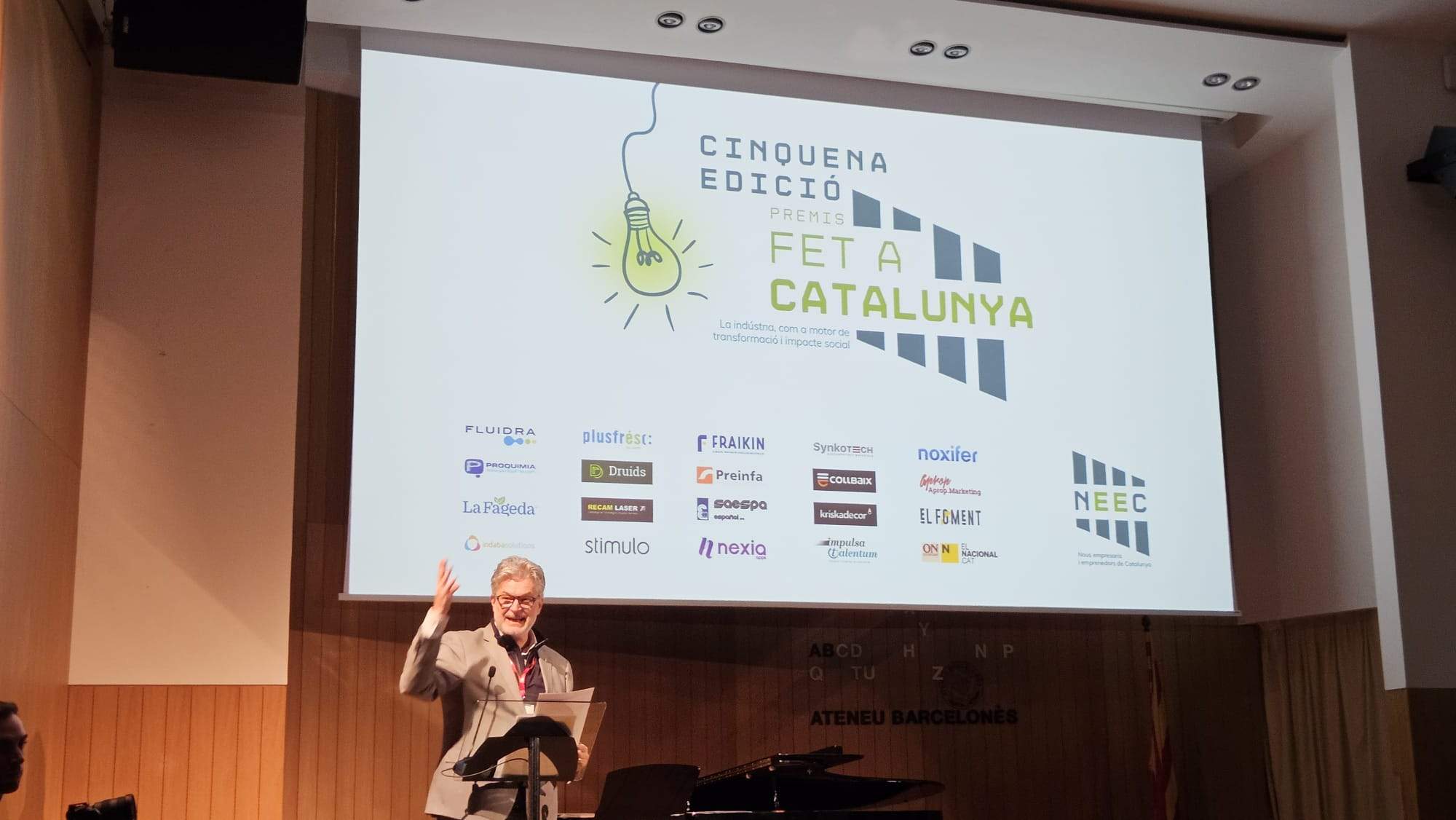 La NEEC surt a la defensa de l’emprenedoria industrial en el cinquè premi Fet a Catalunya