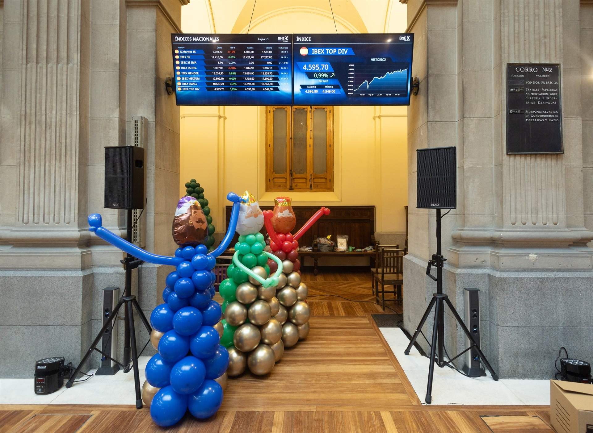 EuropaPress 7193846 paneles informativos palacio bolsa madrid enero 2026 madrid espana