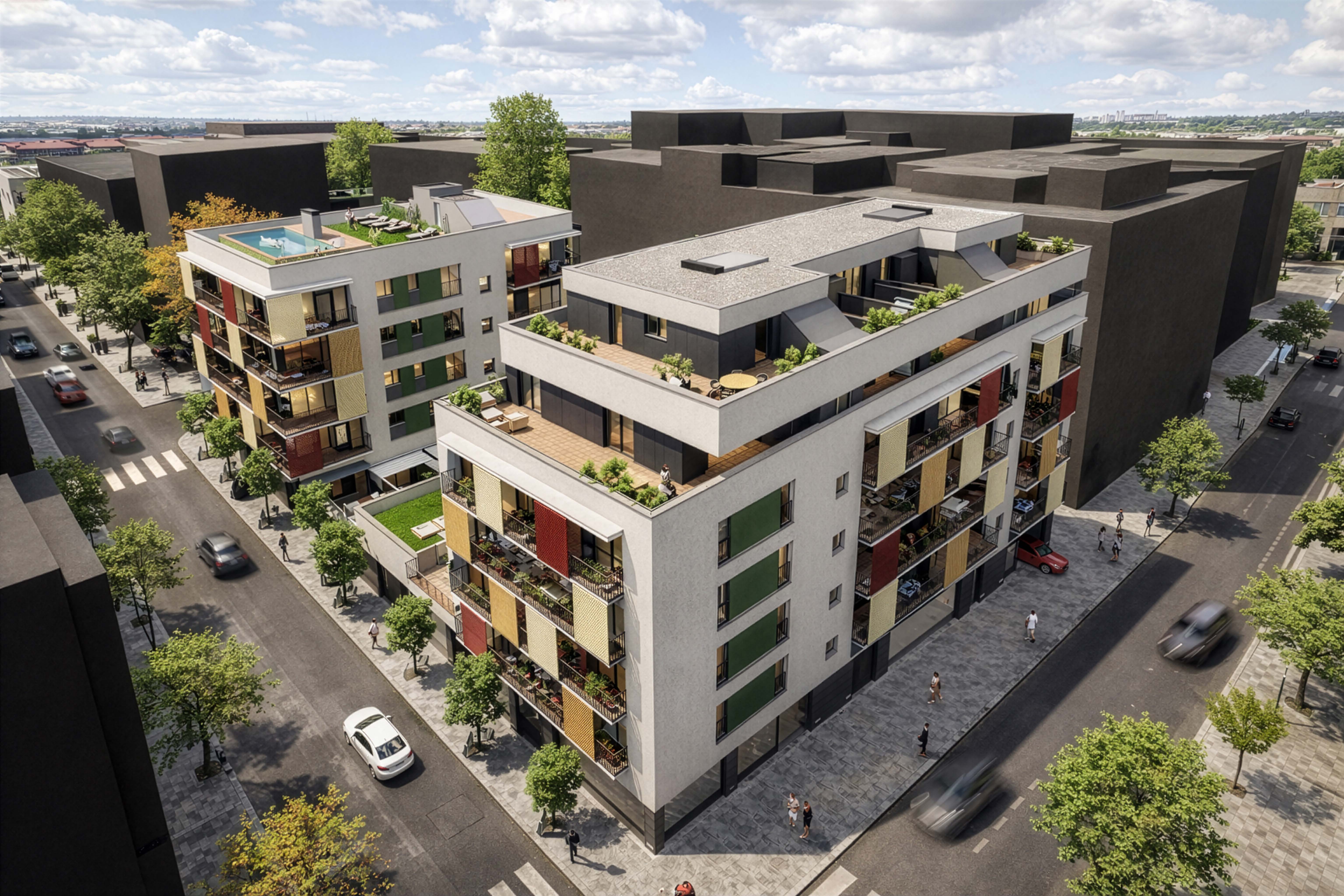 Imagen virtual del proyecto de edificación residencial de la promotora RTV en Sant Adrià del Besòs