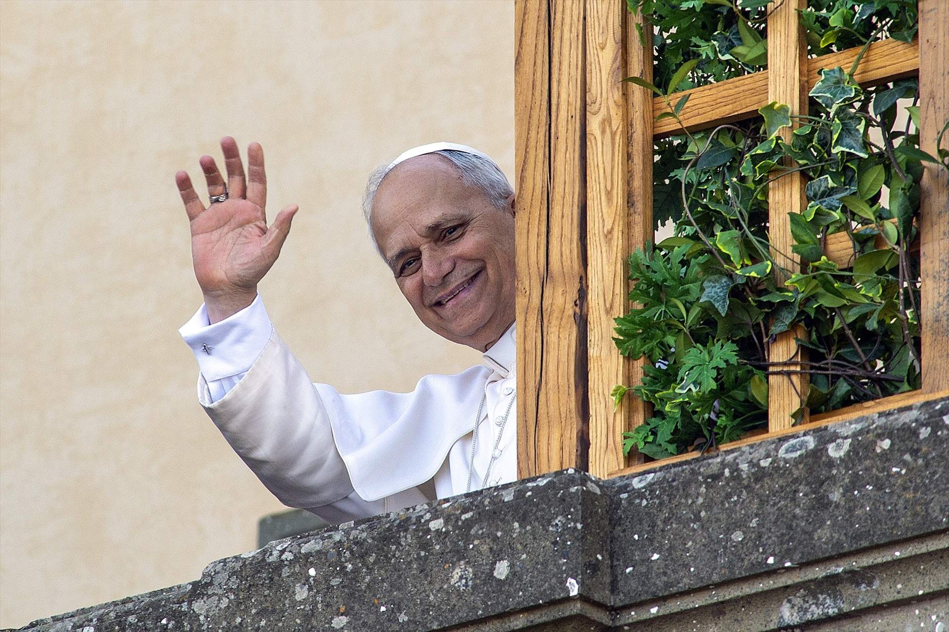 El papa León XIV en su residencia de Castelo Gandolfo. Foto: Alessia Giuliani / Europa Press