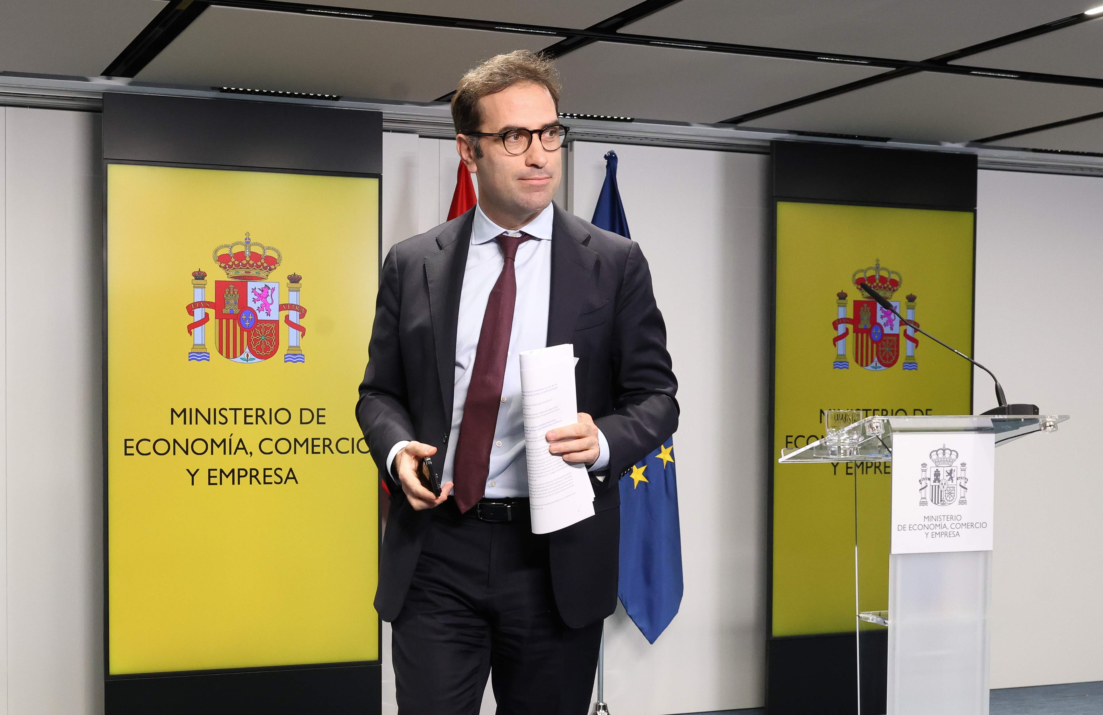 EuropaPress 6860014 ministro economia comercio empresa carlos cuerpo ofrece declaraciones