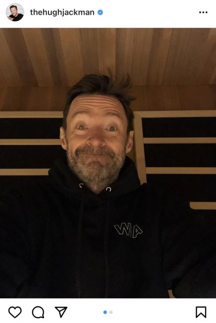 Hugh Jackman ens desitja un bon dia amb la seva cara més simpàtica (Instagram)