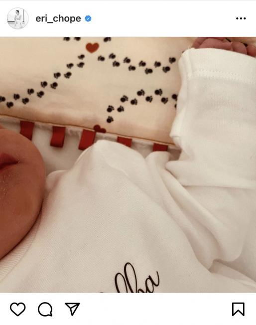 Erika Choperena enseña por primera vez a su tercera hija (Instagram)