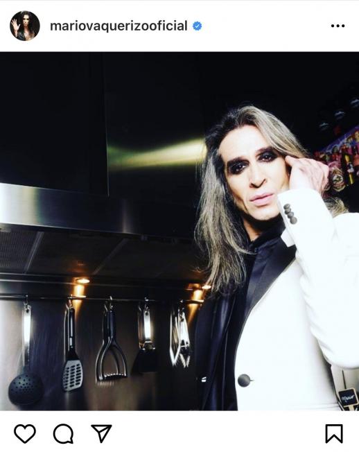 Mario Vaquerizo, maquillado a la cocina (Instagram)