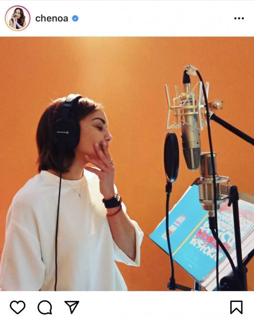 Chenoa comparte una foto grabando sus nuevas canciones (Instagram)