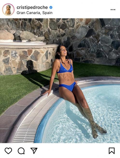 Cristina Pedroche, trabajando de vacaciones (Instagram)